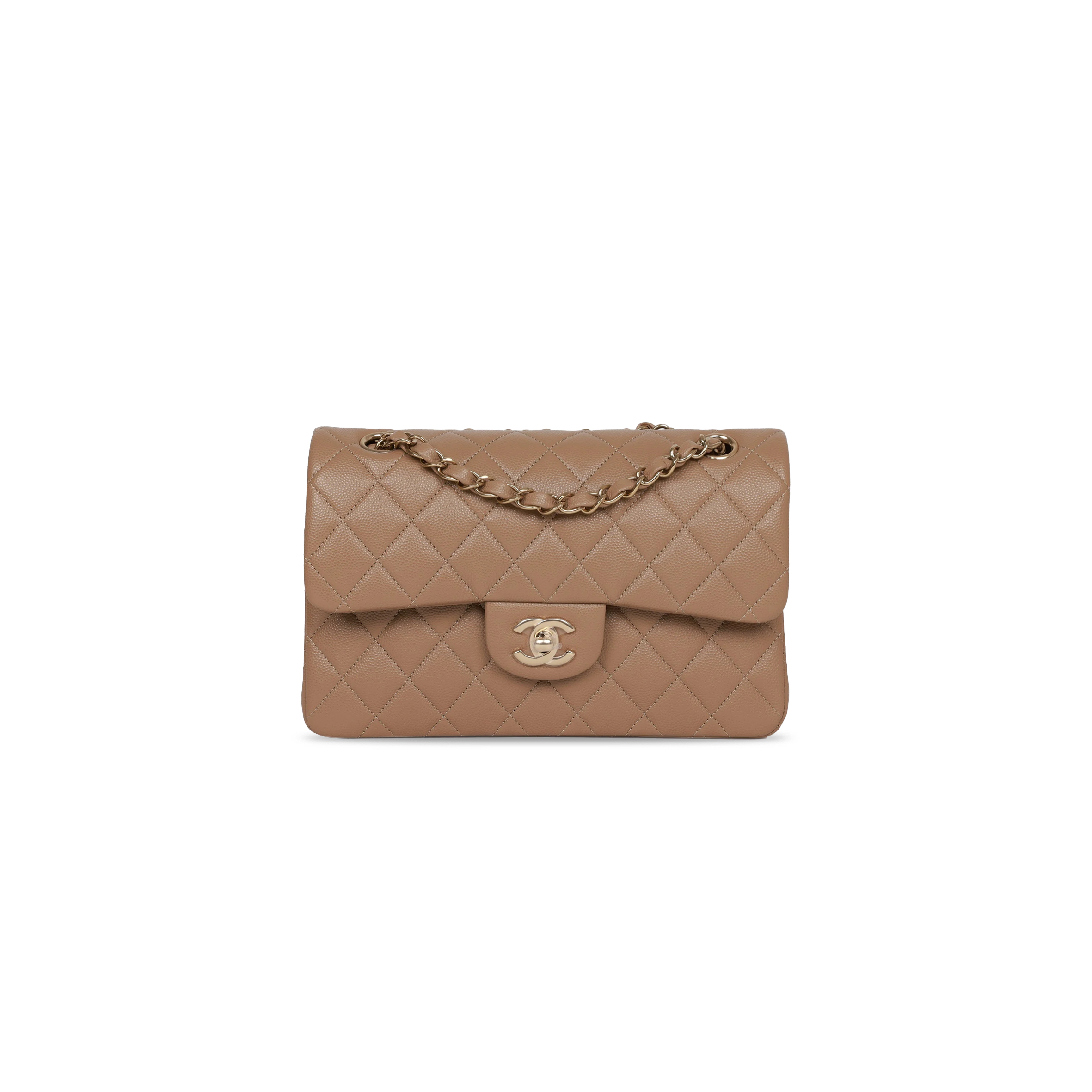 CHANEL CAVIAR QUILTED SMALL CLASSIC DOUBLE FLAP 1055216 (25*15*7cm)